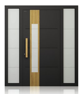 Европейские двери современный дизайн - наружные входные алюминиевые со стеклом