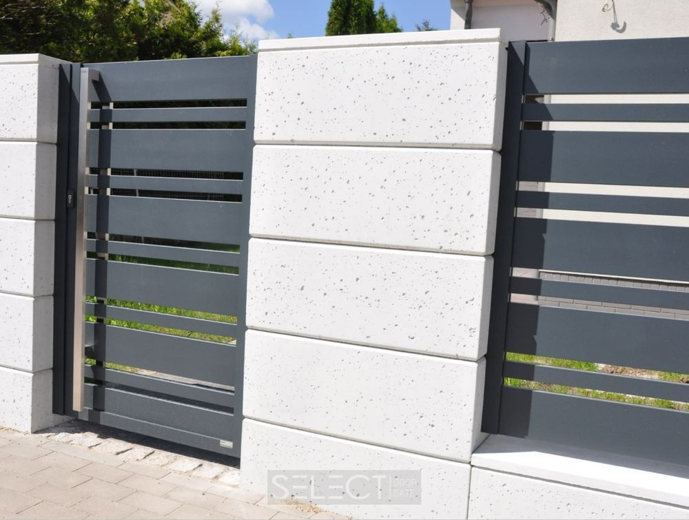 Модульный блок для забора SELECT Long Deco LO.10, 1000х300х200, Белый, Мрамор, Мрамор белый, Польша