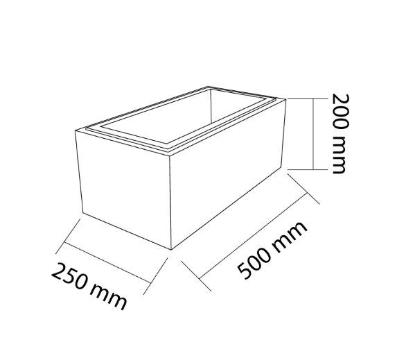 Блок для забора архитектурный SELECT archiBeton 500х200х250, 500х200х250
