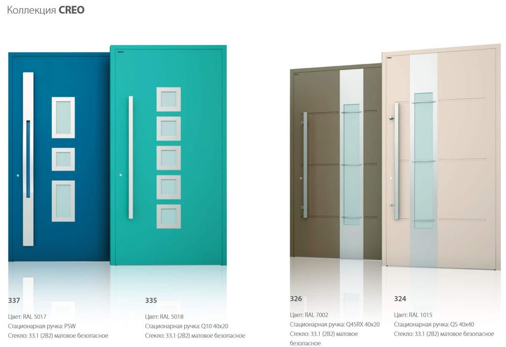 Входные наружные двери алюминиевые для дома WISNIOWSKI CREO 318, 1300, 2300, CREO, WISNIOWSKI