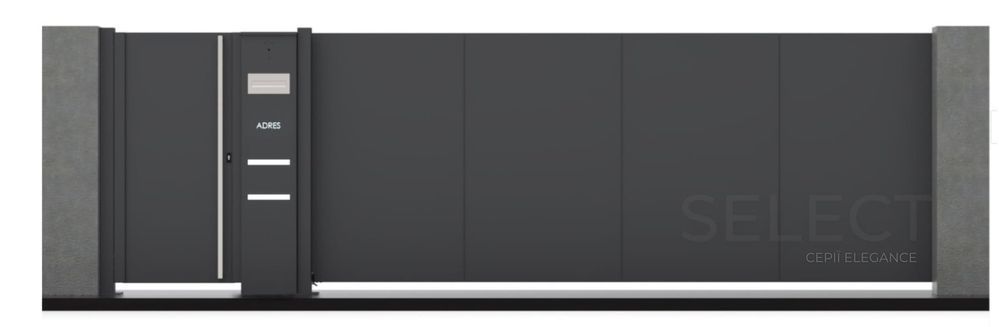 Відкатні ворота SELECT серії ELEGANCE, розмір 5000х2000, 5000, 2000, SELECT, SELECT ELEGANCE