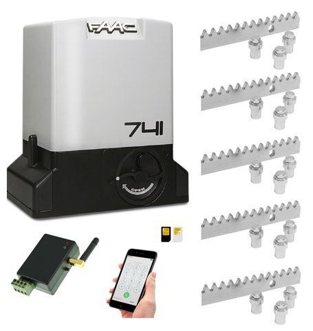 FAAC 741 GSM SMART KEY 27 Автоматика для откатных ворот КОМПЛЕКТ