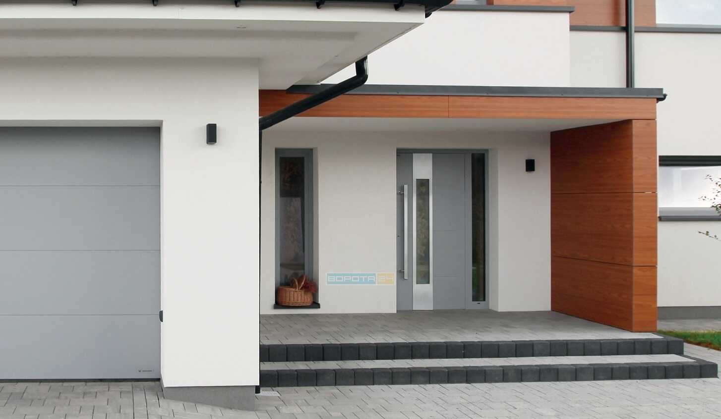 современные уличные двери-теплый алюминий-распашные конструкции для дома