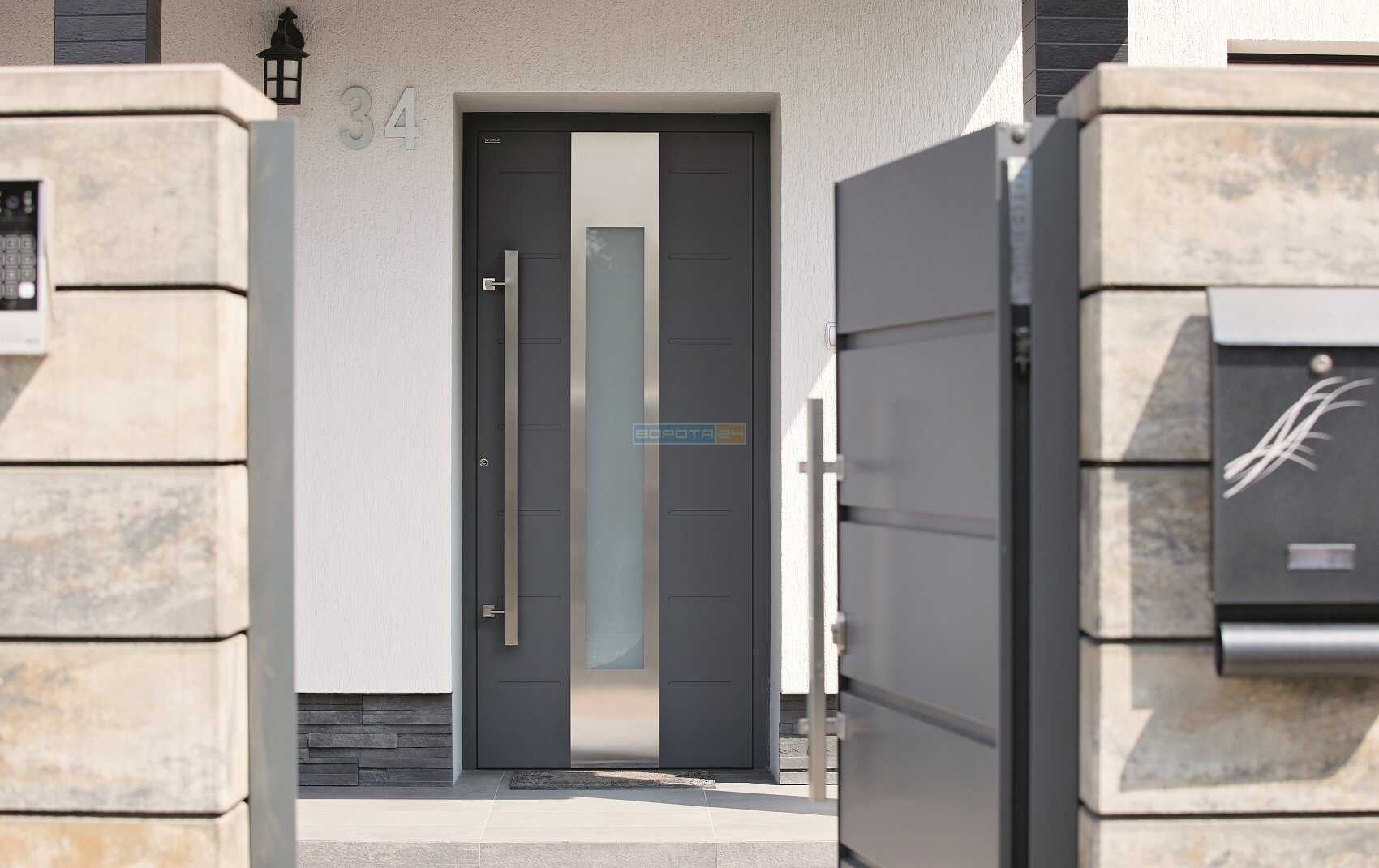 Входные алюминиевые двери наружные в частный дом европейские современные - купить Харьков