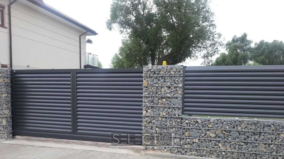 Забор из камня в металлической сетке - насыпной - Изготовление Харьков