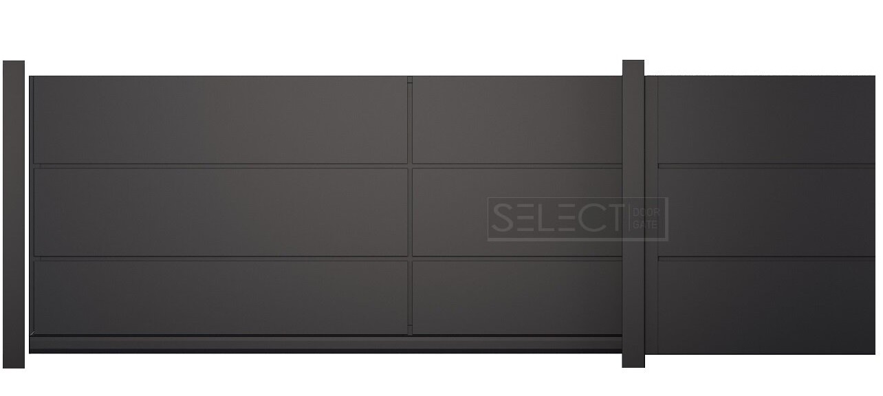 Виробник воріт відкатних в Україні завод SELECT - Сучасні розсувні конструкції з оцинкованого металу - дизайн Panel