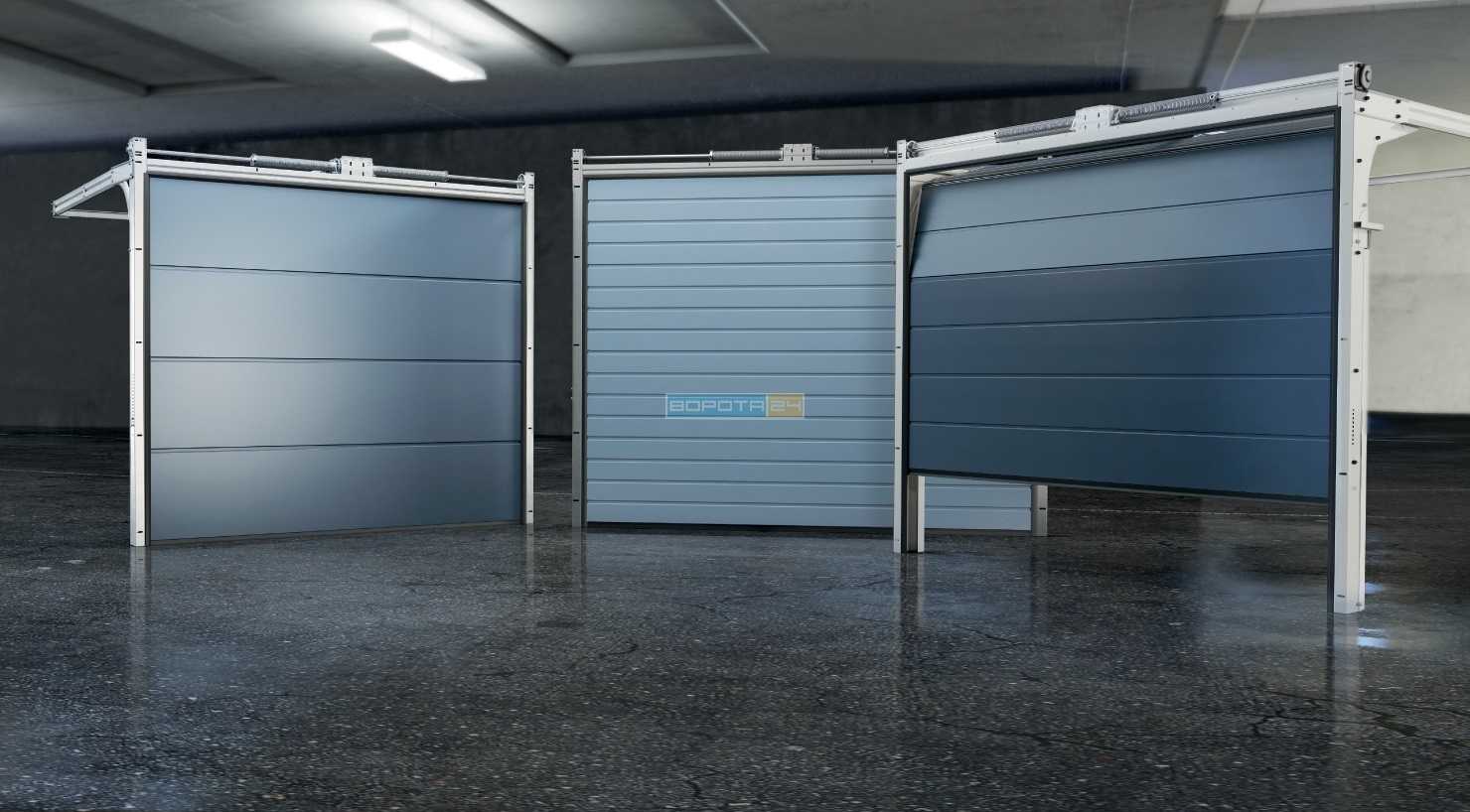 Сучасні ворота автоматичні для гаражу від заводу Гант