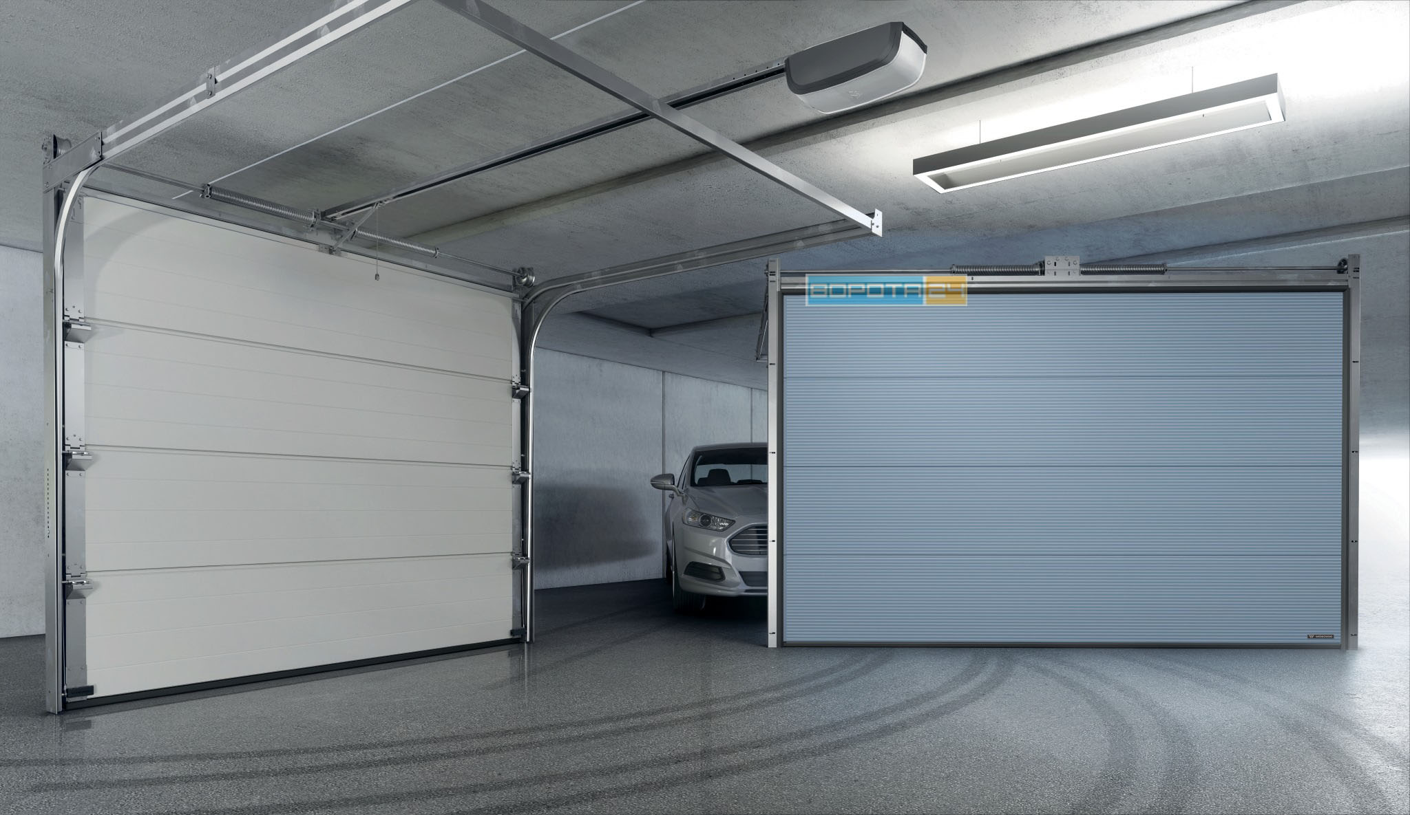 Рулонные ворота для гаража с электроприводом 2500х2500