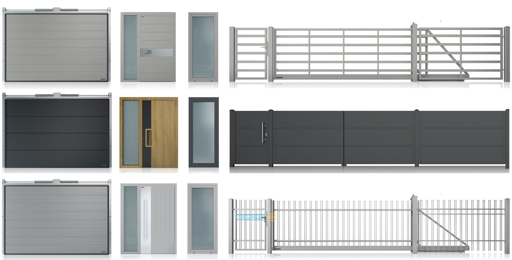 Заборы металлические оцинкованные - секционные гаражные ворота - откатные раздвижные ограждения - уличные входные двери в дом  